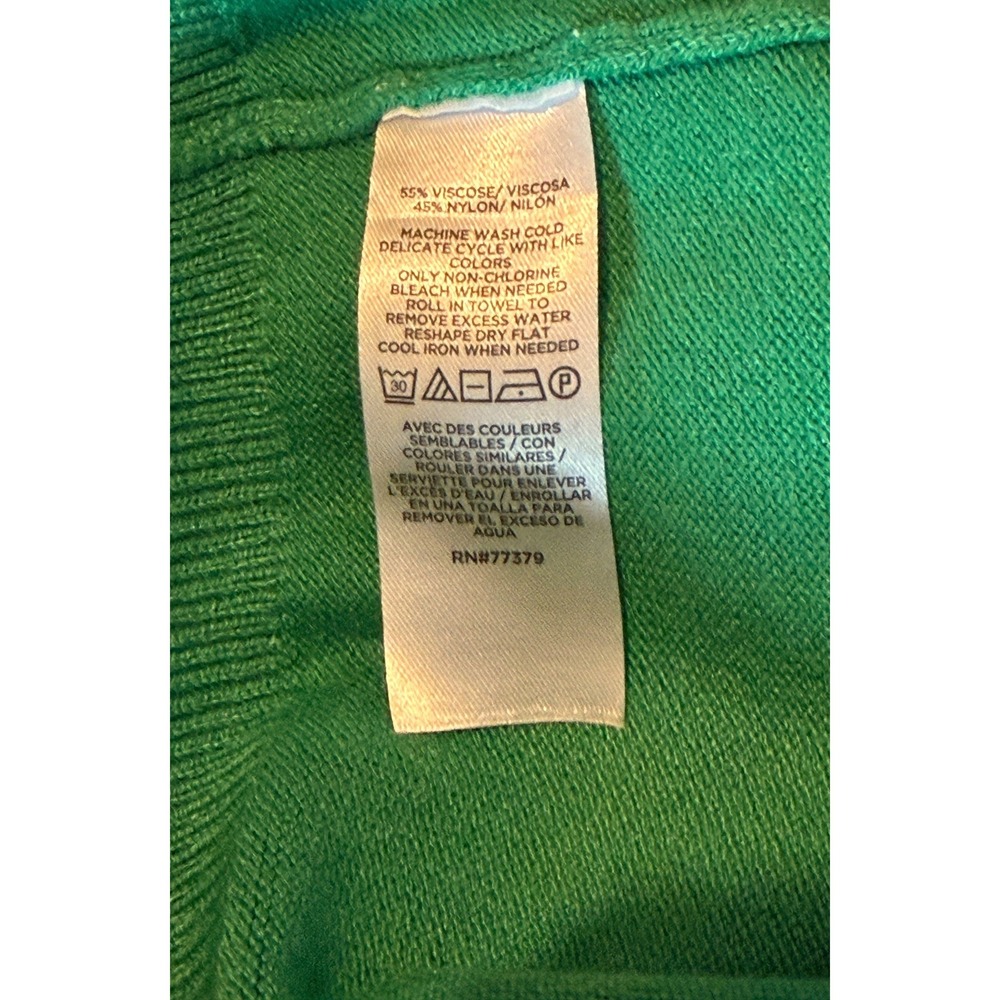 NWT Ann Taylor Size M Crew Neck Sweater Shell Kelly Green Soft Lightweight Comfy - Picture 5 of 5